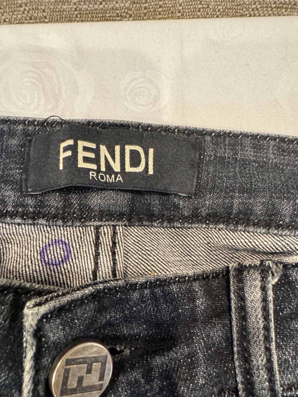 Authentic Fendi Distressed Graphic Bootcut Jeans - Picture 4 of 11